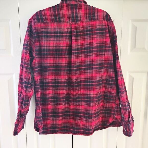 St. John's Bay Red & Black Flannel Button Down Size XL - Picture 3 of 4